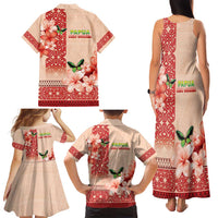Papua New Guinea Oro Province Family Matching Tank Maxi Dress and Hawaiian Shirt Oro Birdwing Butterfly LT05 - Polynesian Pride