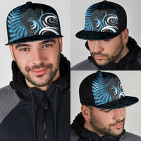 New Zealand Sea Week Mesh Trucker Cap Maori Wave Pattern Ocean Blue - Polynesian Pride