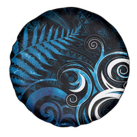 New Zealand Sea Week Spare Tire Cover Maori Wave Pattern Ocean Blue LT05 - Polynesian Pride