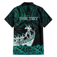 Personalised New Zealand Waka Racing Family Matching Off The Shoulder Long Sleeve Dress and Hawaiian Shirt Maori Warriors LT05 - Polynesian Pride