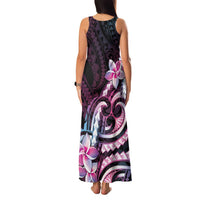 Polynesian Art Tattoo Family Matching Tank Maxi Dress and Hawaiian Shirt Plumeria Flowers Pink Gradient LT05 - Polynesian Pride