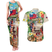Samoa Culture Couples Matching Tank Maxi Dress and Hawaiian Shirt Embracing The Spirit