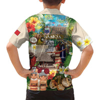 Samoa Culture Family Matching Off Shoulder Maxi Dress and Hawaiian Shirt Embracing The Spirit LT05 - Polynesian Pride