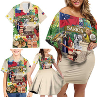 Samoa Culture Family Matching Off Shoulder Short Dress and Hawaiian Shirt Embracing The Spirit LT05 - Polynesian Pride