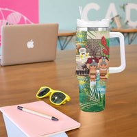 Samoa Culture Tumbler With Handle Embracing The Spirit