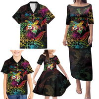 Hawaii Pride Family Matching Puletasi and Hawaiian Shirt Aloha Is Aloha