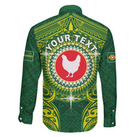 Personalized American Samoa Manua Cession Day Family Matching Off The Shoulder Long Sleeve Dress and Hawaiian Shirt Up Up The Moa LT05 - Polynesian Pride