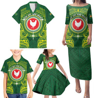 Personalized American Samoa Manua Cession Day Family Matching Puletasi and Hawaiian Shirt Up Up The Moa