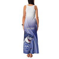 Personalized Samoana High School Family Matching Tank Maxi Dress and Hawaiian Shirt Polynesian Tribal Shark LT05 - Polynesian Pride