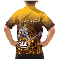 Personalized Tafuna High School Family Matching Mermaid Dress and Hawaiian Shirt Polynesian Warrior