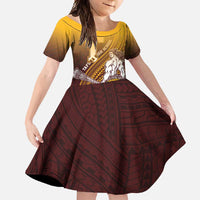 Personalized Tafuna High School Family Matching Off Shoulder Maxi Dress and Hawaiian Shirt Polynesian Warrior