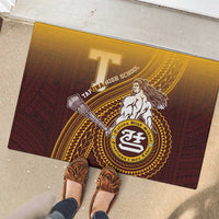 Tafuna High School Rubber Doormat Polynesian Warrior