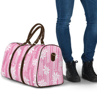 Hawaii Kakau Tribal Travel Bag With Pink Tiare