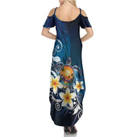 Hawaii Honu Family Matching Summer Maxi Dress and Hawaiian Shirt Polynesian Curves Plumeria - Polynesian Pride