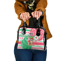 Hawaii Christmas Shoulder Handbag Santa Claus Surf Mele Kalikimaka LT05 One Size Red - Polynesian Pride