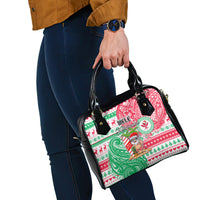 Hawaii Christmas Shoulder Handbag Santa Claus Surf Mele Kalikimaka LT05 - Polynesian Pride