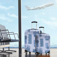 Vintage Lapita Luggage Cover Iconic Double Face Pattern Blue
