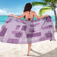 Vintage Lapita Sarong Iconic Double Face Pattern Violet