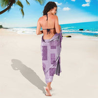 Vintage Lapita Sarong Iconic Double Face Pattern Violet
