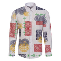 Vintage Lapita Family Matching Long Sleeve Bodycon Dress and Hawaiian Shirt Iconic Double Face Pattern