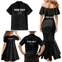 Custom New Zealand Marathon Family Matching Mermaid Dress and Hawaiian Shirt Maori Style LT05 - Polynesian Pride