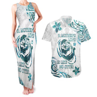 New Zealand Aotearoa Hari Ra Mama Couples Matching Tank Maxi Dress and Hawaiian Shirt A Mother's Love Is Like No Otter LT05 White - Polynesian Pride