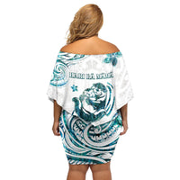 New Zealand Aotearoa Hari Ra Mama Off Shoulder Short Dress A Mother's Love Is Like No Otter LT05 - Polynesian Pride