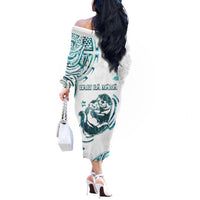 New Zealand Aotearoa Hari Ra Mama Off The Shoulder Long Sleeve Dress A Mother's Love Is Like No Otter LT05 - Polynesian Pride