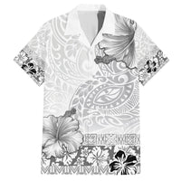 Hawaii Hibiscus With White Polynesian Pattern Hawaiian Shirt LT05 White - Polynesian Pride