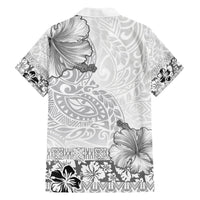 Hawaii Hibiscus With White Polynesian Pattern Hawaiian Shirt