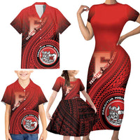 Personalized Fagaitua High School Family Matching Short Sleeve Bodycon Dress and Hawaiian Shirt Polynesian Tribal Pattern LT05 - Polynesian Pride