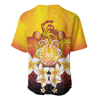Tahiti Heiva Festival Baseball Jersey Tahitian Vahine Plumeria Flowers LT05 - Polynesian Pride