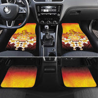 Tahiti Heiva Festival Car Mats Tahitian Vahine Plumeria Flowers LT05 Set 4pcs Yellow - Polynesian Pride
