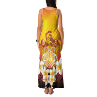 Tahiti Heiva Festival Family Matching Tank Maxi Dress and Hawaiian Shirt Tahitian Vahine Plumeria Flowers LT05 - Polynesian Pride