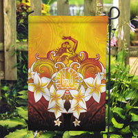 Tahiti Heiva Festival Garden Flag Tahitian Vahine Plumeria Flowers LT05 Garden Flag Yellow - Polynesian Pride
