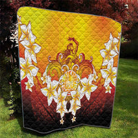 Tahiti Heiva Festival Quilt Tahitian Vahine Plumeria Flowers LT05 - Polynesian Pride