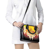 Tahiti Heiva Festival Shoulder Handbag Tahitian Vahine Plumeria Flowers