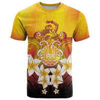 Tahiti Heiva Festival T Shirt Tahitian Vahine Plumeria Flowers LT05 Yellow - Polynesian Pride