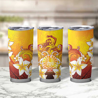 Tahiti Heiva Festival Tumbler Cup Tahitian Vahine Plumeria Flowers LT05 - Polynesian Pride