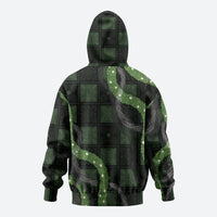 Hawaiian Quilt Hoodie Pele Hair Hinahina Lei Black Version