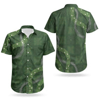 Hawaiian Quilt Couples Matching Tank Maxi Dress and Hawaiian Shirt Pele Hair Hinahina Lei Green Version LT05 - Polynesian Pride