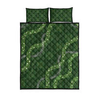Hawaiian Quilt Quilt Bed Set Pele Hair Hinahina Lei Green Version LT05 - Polynesian Pride