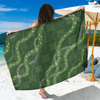 Hawaiian Quilt Sarong Pele Hair Hinahina Lei Green Version