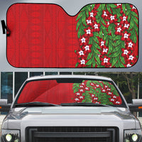 Tonga Language Week Auto Sun Shade Heilala Floral Red