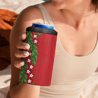 Tonga Language Week 4 in 1 Can Cooler Tumbler Heilala Floral Red