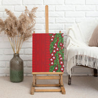 Tonga Language Week Canvas Wall Art Heilala Floral Red