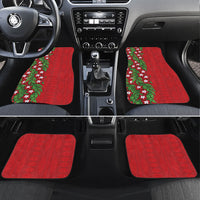 Tonga Language Week Car Mats Heilala Floral Red