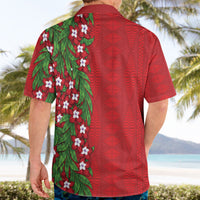 Tonga Language Week Hawaiian Shirt Heilala Floral Red