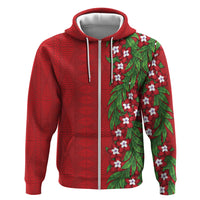 Tonga Language Week Hoodie Heilala Floral Red