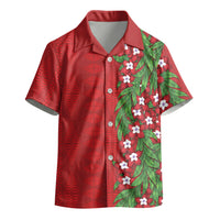 Tonga Language Week Kid Hawaiian Shirt Heilala Floral Red